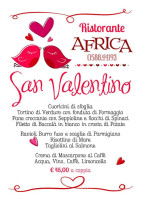 Albergo Africa menu