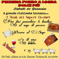 Pizzeria Forno A Legna Dolce E PiÙ menu