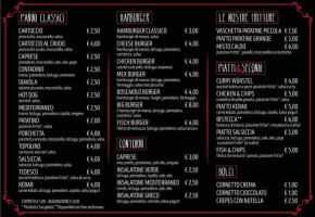 Bomber Burger menu