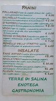 Terre Di Salina menu