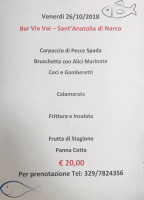 Vai Vai Caffè menu