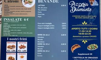 Pizzeria Diamante menu