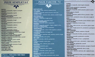 Pizzeria Diamante menu