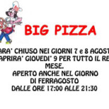 Big Pizza menu