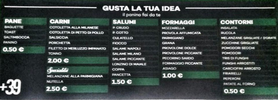 Italian Food Design +39 menu