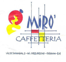 Caffetteria Miro menu