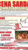 Cena Sarda Santa Maria Coghinas menu