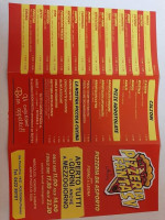 Pizzeria Fantasy menu