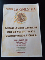 Pizzeria La Ginestra menu