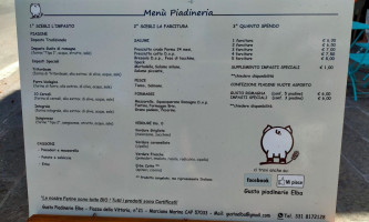 Gusto Piadinerie Elba menu