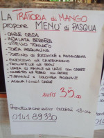 Trattoria Di Mango menu