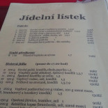 Restaurace U Leny menu