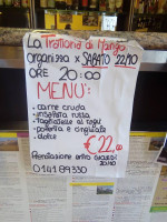 Trattoria Del Campo menu