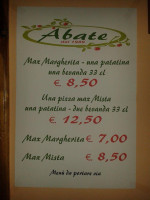 Pizzeria Abate menu