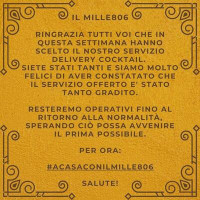 Mille806 menu