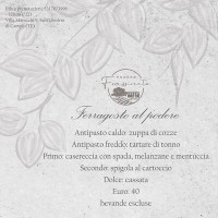 Podere Frassineto menu