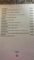 Pizzeria Grotta Azzurra menu