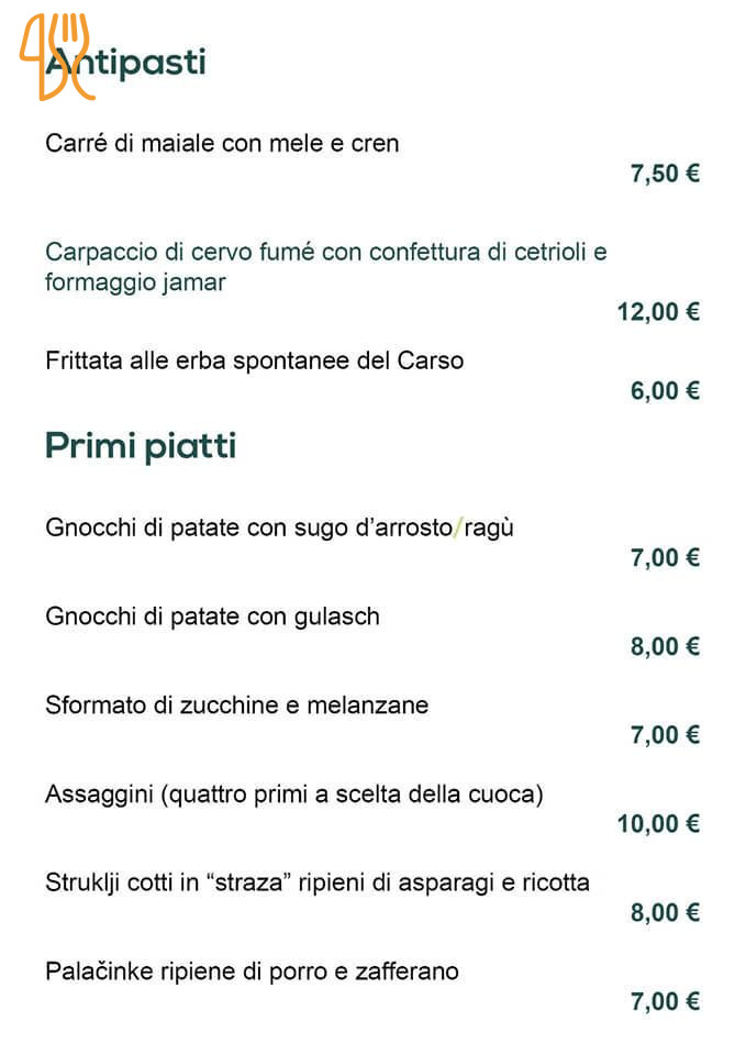 Trattoria Gustin Carte
