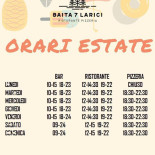 Ristorante Pizzeria Bar Baita 7 Larici menu
