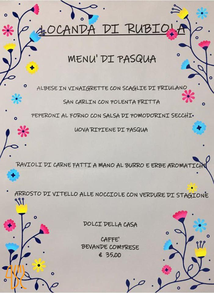 La Locanda Di Rubiola Carte