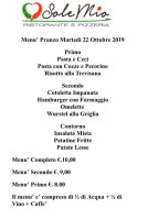 O Sole Mio menu