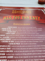 El Centenario menu