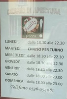 Bruscello Concept Store menu