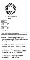 La Ragnatela menu