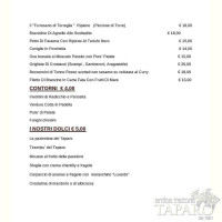 Antica Trattoria Taparo menu