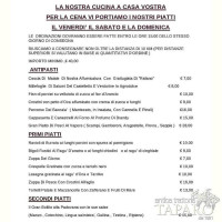 Antica Trattoria Taparo menu