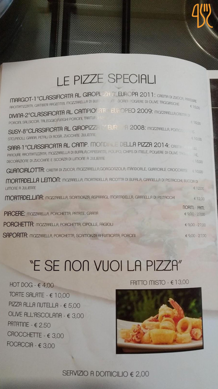 Pizzeria Del Centro Carte