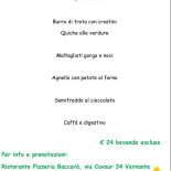 Baccarà Al Martinet Pizzeria menu