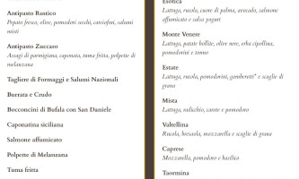 Pizzeria Villa Zuccaro menu