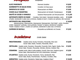 Vecchia Napoli Pizzeria menu