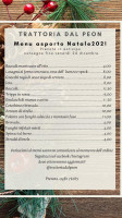 Trattoria Dal Peon menu