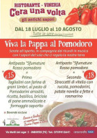 C'era Una Volta menu