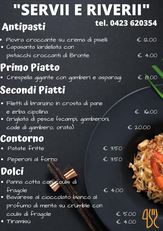 Servii E Riverii Pizzeria Carte
