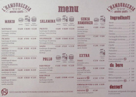 L'hamburgeria Genuina Qualita menu