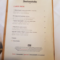 Snetonstube menu