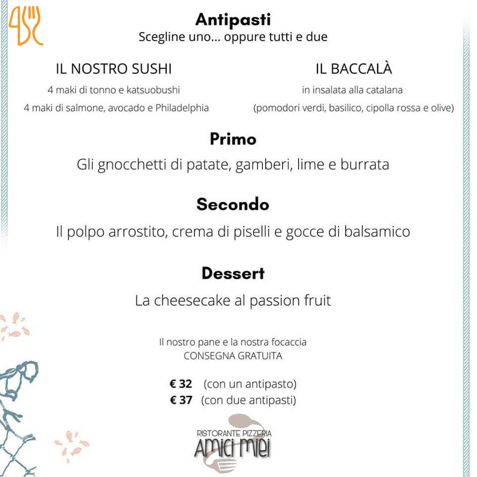 Amici Miei Pizzeria Carta