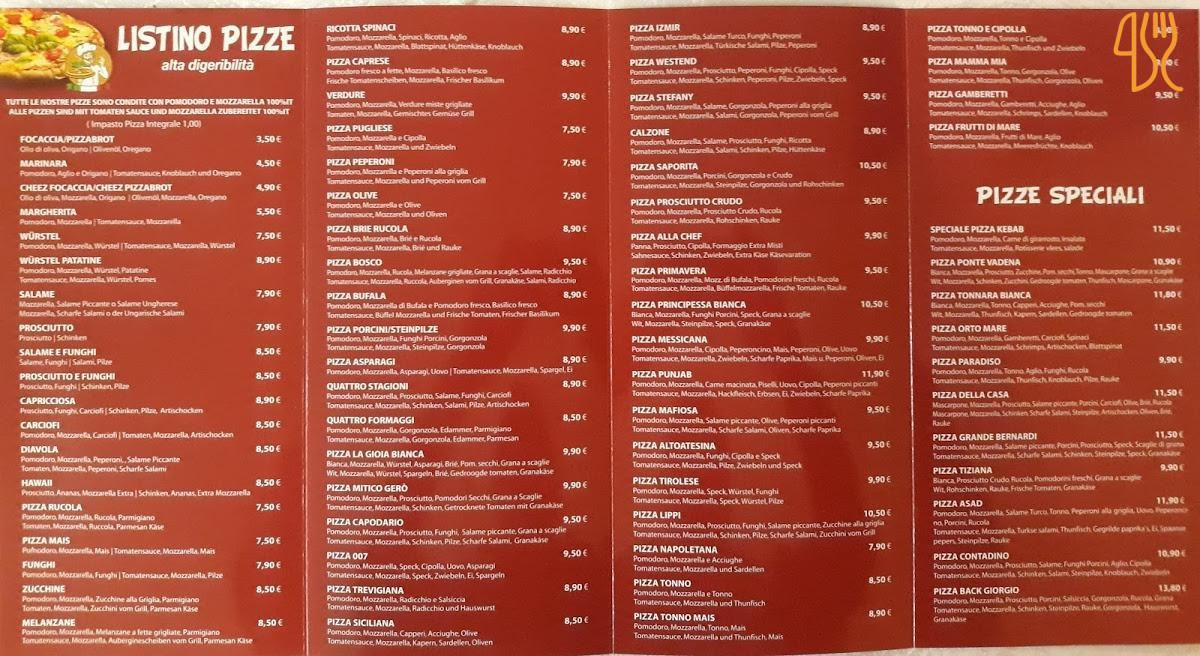 Amici Miei Pizzeria Carta