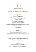 Campo Delle Stelle menu