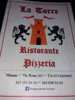 La Torre Pizzeria menu