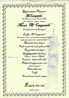 Al Campanile menu