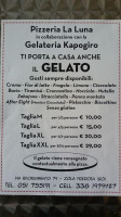 Pizzeria Da Giovi menu