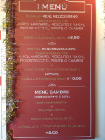 Dolce Emilia menu