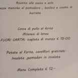 Gatto Nero menu