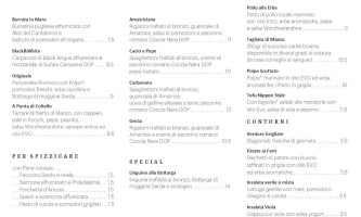 Pastis menu