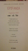 Trattoria- Lu Sulé menu