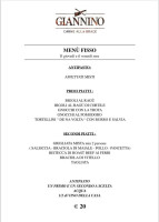 Giannino menu